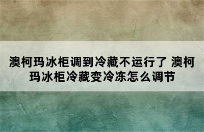 澳柯玛冰柜调到冷藏不运行了 澳柯玛冰柜冷藏变冷冻怎么调节